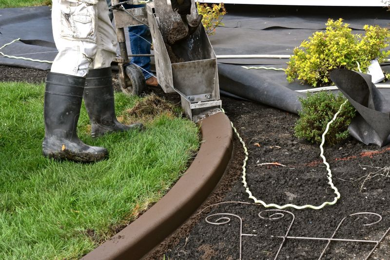 Cement Garden Curbings Installation
