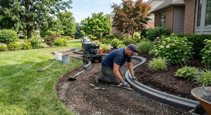 Cement Garden Curbing Service