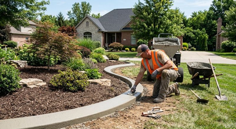 Cement Garden Curbing Service